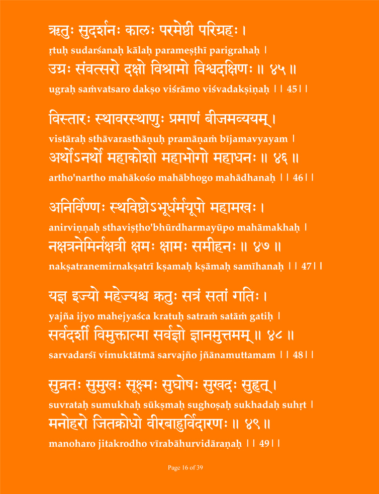 Vishnu Sahashra Nama Smaranam