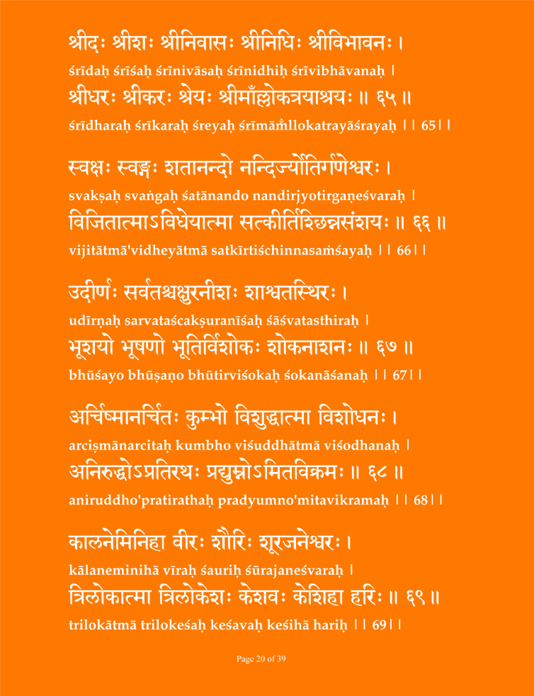 Vishnu Sahashra Nama Smaranam